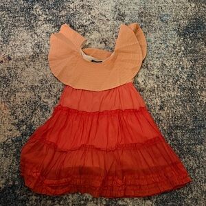 Beulah Pink and Red Layered Dress